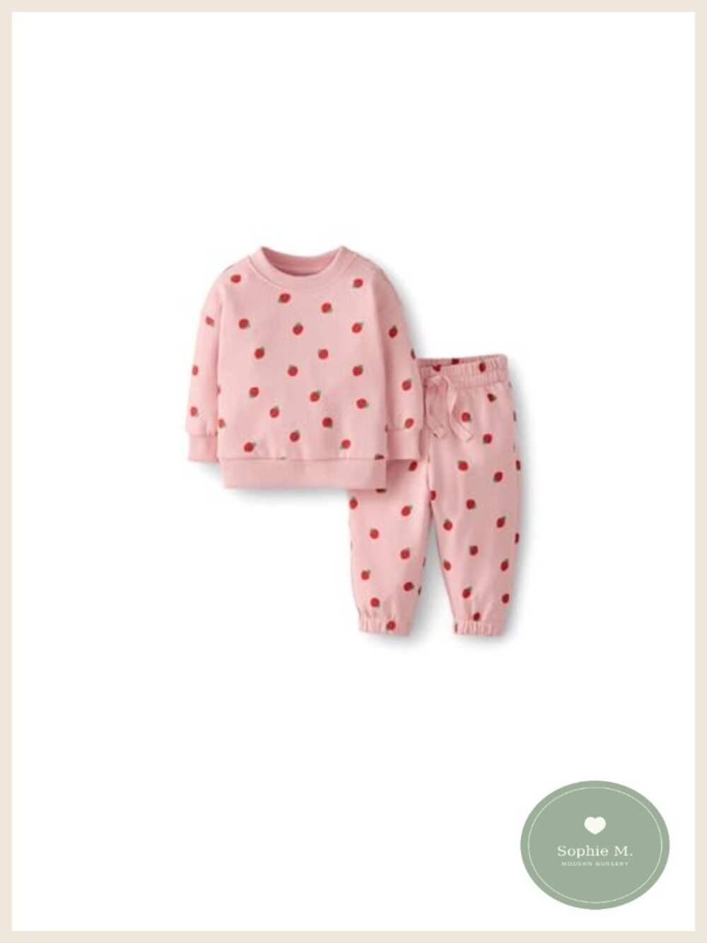 Toddler French Terry Top & Pants Set 100% Combed Cotton 2-Piece Outfit